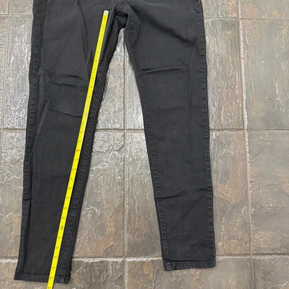 Michael Kors Jet Black Trouser Skinny Jeans Stretch Denim Size 12